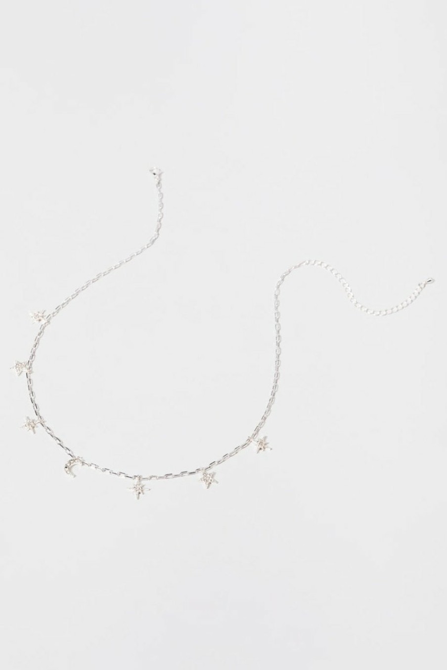 Francesca's Heather Celestial Charm Chain Necklace Silver Necklaces