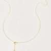 Francesca's Alice Cz Pull Through Clover Pendant Y Necklace Crystal Necklaces