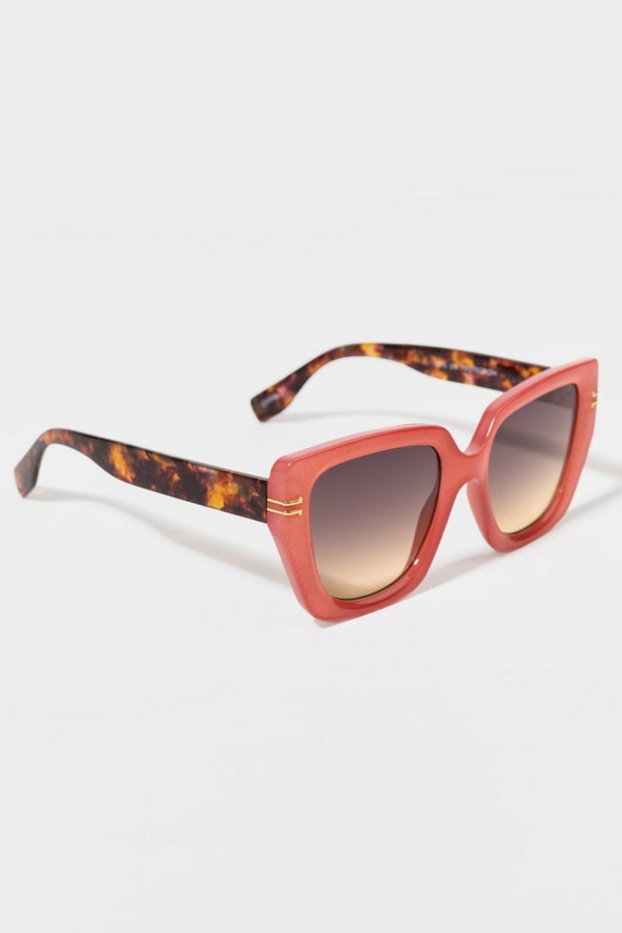 Francesca's Carrol Two Toned Cat Eye Sunglasses Rust Sunglasses