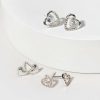 Francesca's Susie Silver Hears Stud Earring Set Crystal Earrings