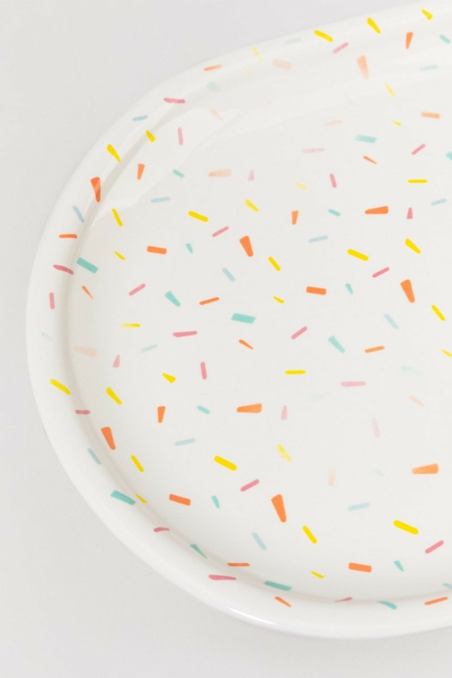 Francesca's Confetti Ceramic Platter Multi Home Decor