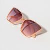 Francesca's Charlotte Cat Eye Sunglasses Blush Sunglasses