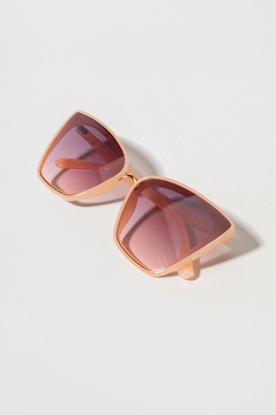 Francesca's Charlotte Cat Eye Sunglasses Blush Sunglasses