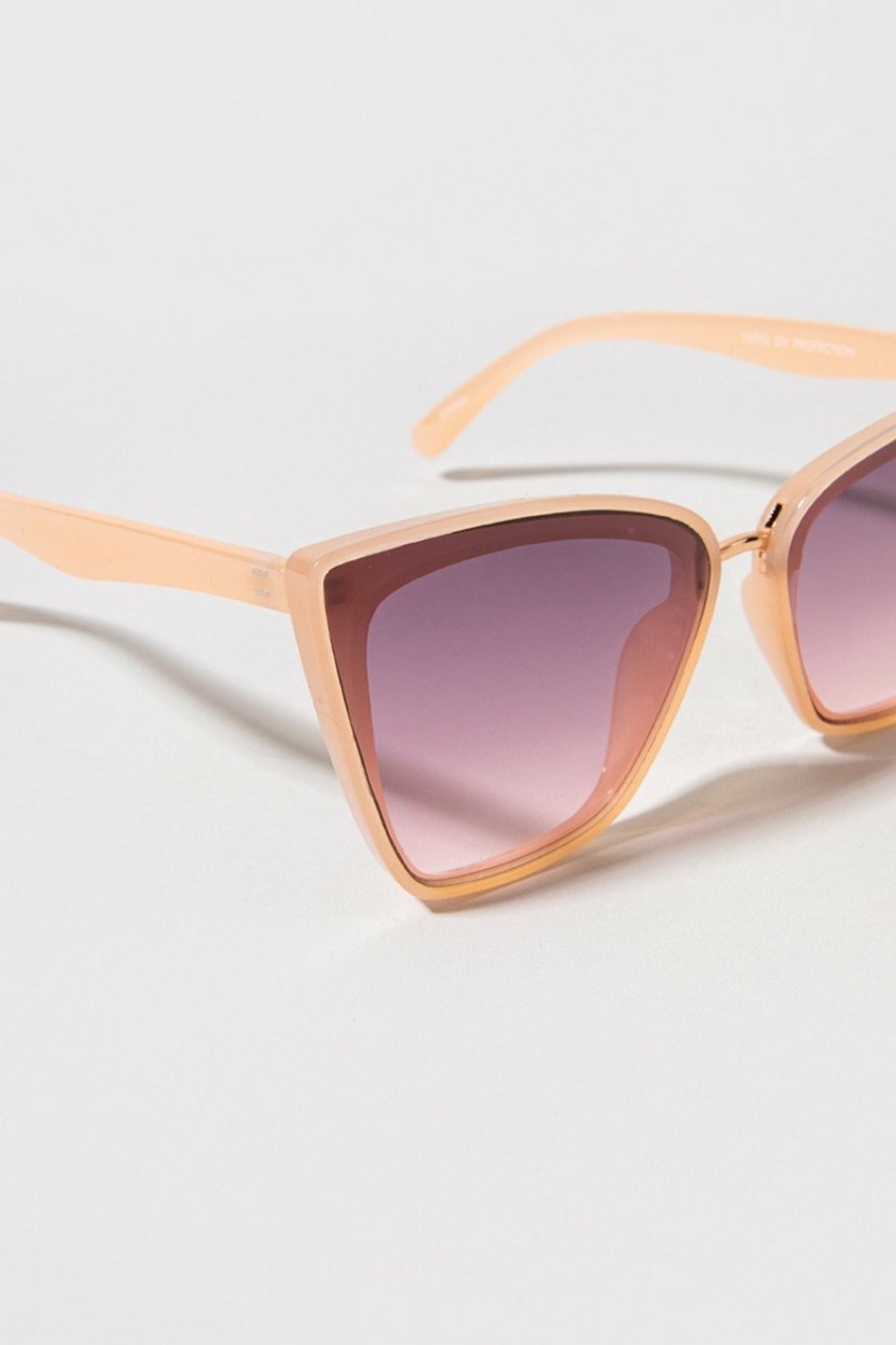 Francesca's Charlotte Cat Eye Sunglasses Blush Sunglasses