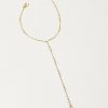 Francesca's Roxanne Dainty Hand Chain Gold Body Jewelry