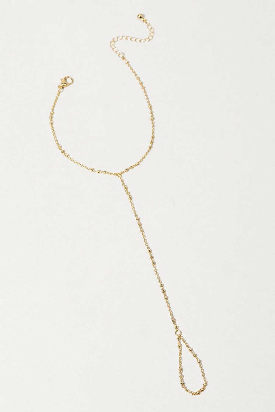 Francesca's Roxanne Dainty Hand Chain Gold Body Jewelry