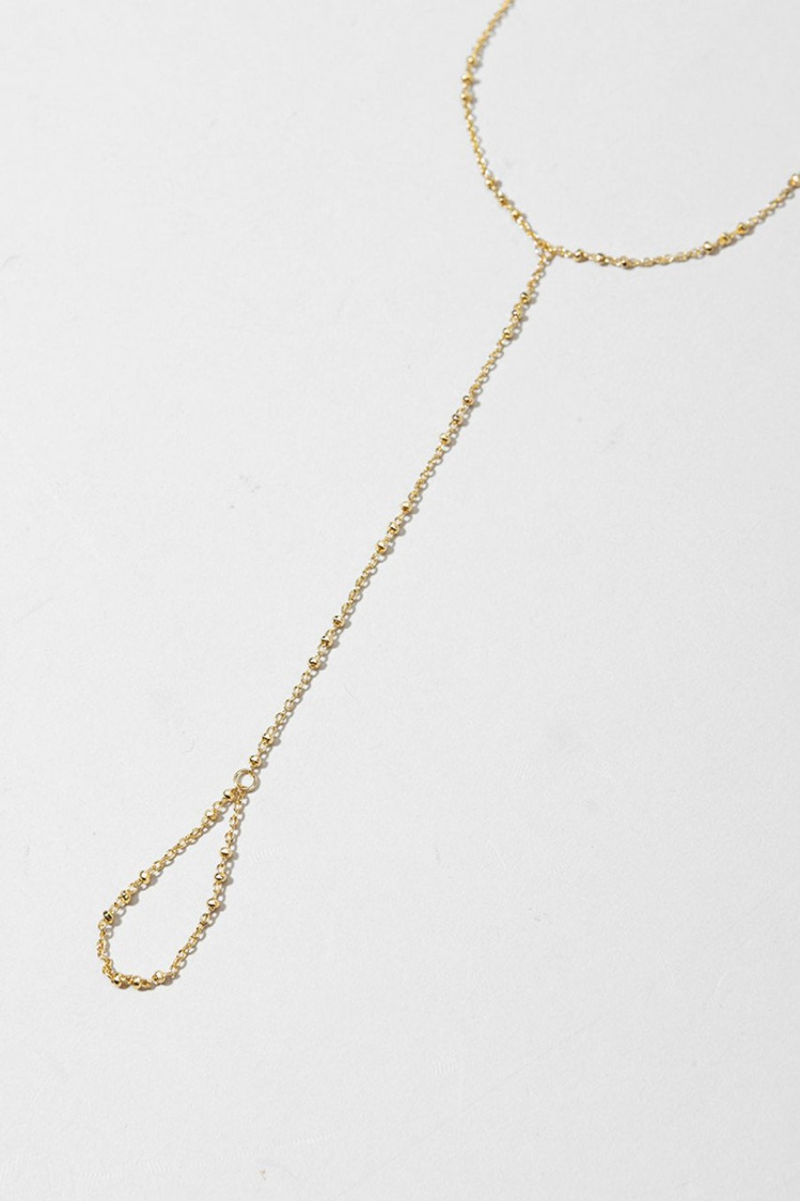 Francesca's Roxanne Dainty Hand Chain Gold Body Jewelry