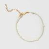 Francesca's Alexandra Cat Eye Pearl Anklet Mint Anklets