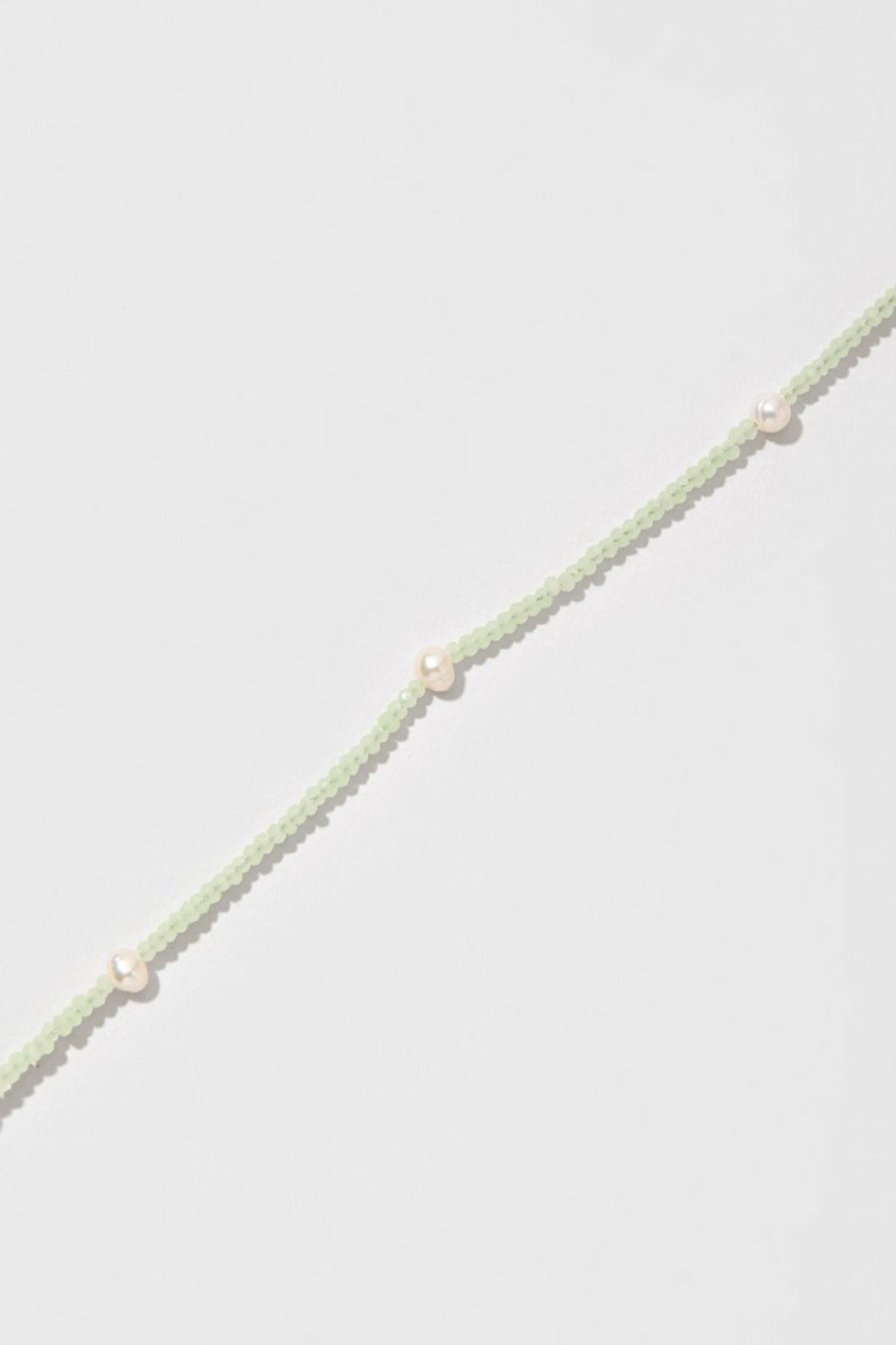 Francesca's Alexandra Cat Eye Pearl Anklet Mint Anklets