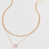 Francesca's Roxie Heart Pendant Necklace Pink Necklaces