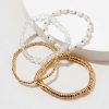 Francesca's Julianne Glass Disc Bracelets Set Pearl Bracelets