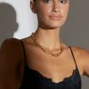 Francesca's Luxe 14K Plated Chunky Chain Necklace Gold Necklaces