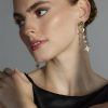 Francesca's Luxe 14K Plated Celestial Linear Earrings Gold Earrings