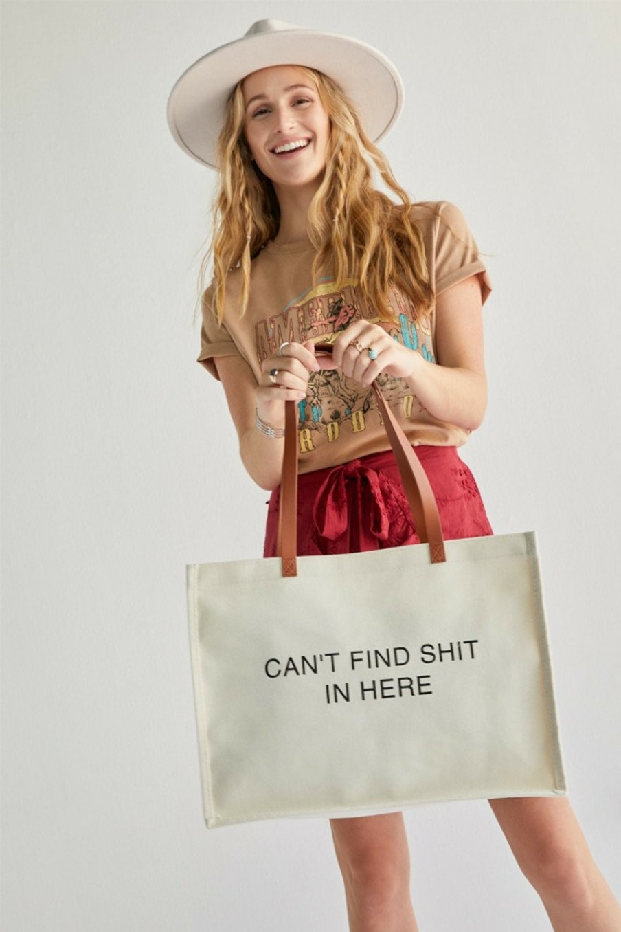 Francesca's Can'T Find Sh*T In Here Tote Natural Bags & Wallets