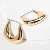 Francesca's Vanessa Puffy Soft Square Top Click Hoops Gold Earrings