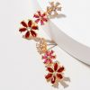 Francesca's Philadelphia Gradient Flower Earrings Red Earrings