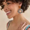 Francesca's Mabel Beaded Circle Drop Earrings Multi Earrings