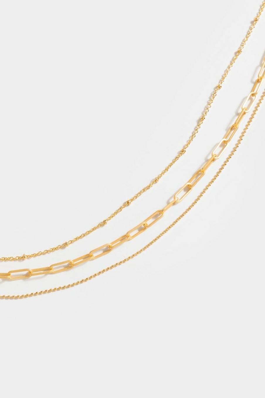 Francesca's Kailani Chain Layered Necklace Gold Necklaces