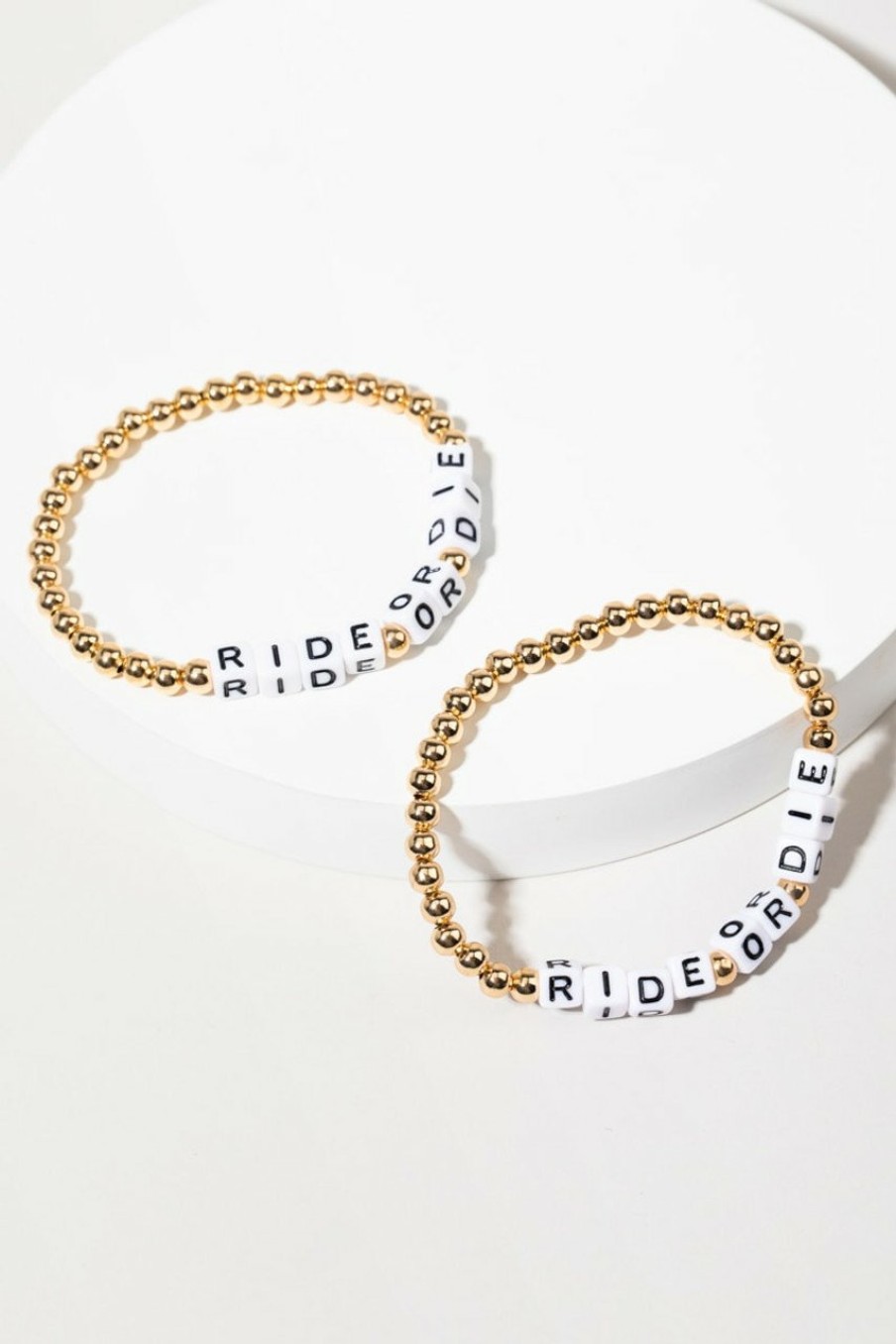 Francesca's Simone Ride Or Die Bracelet Gold Bracelets