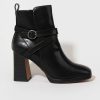 Francesca's Axel Side Buckle Boots Black Boots