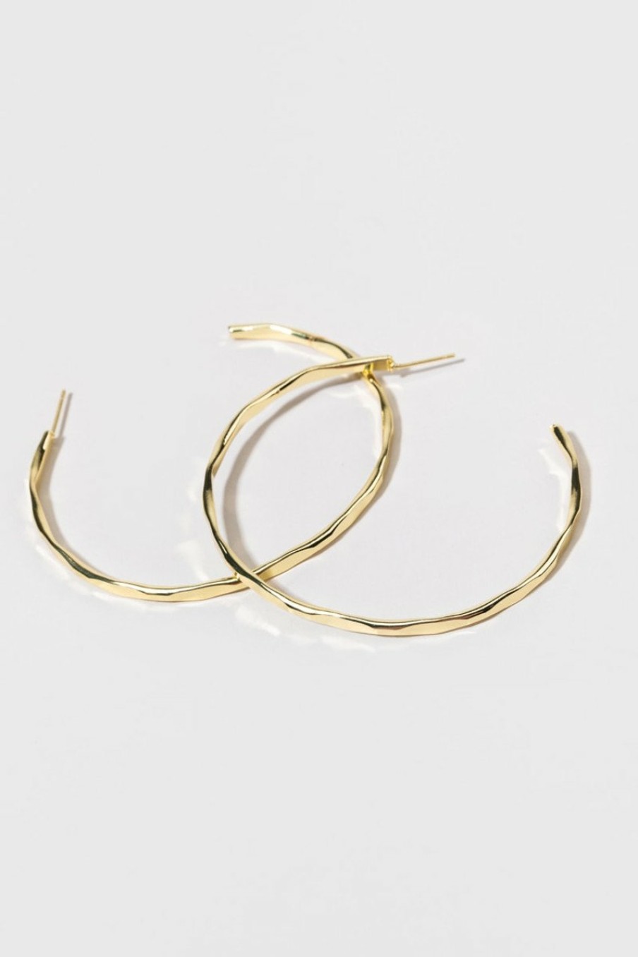 Francesca's Chloe Hammered Band Hoop Earrings Gold Earrings