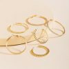 Francesca's Dani Chain Hoop Earring Set Gold Earrings