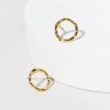 Francesca's Dollie Organic Circle Stud Earrings Gold Earrings