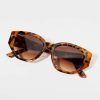 Francesca's Sheila Tort Shell Angular Cat Eye Sunglasses Tortoise Sunglasses