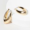 Francesca's Shelly Horn Shape Click Top Hoop Gold Earrings