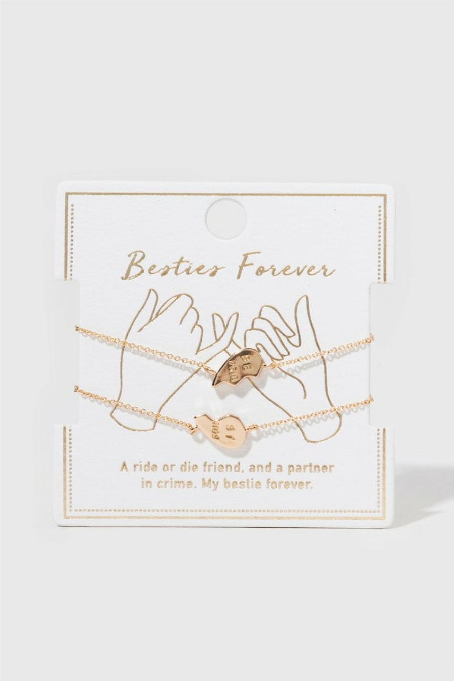 Francesca's Besties Forever Friendship Bracelets Gold Bracelets