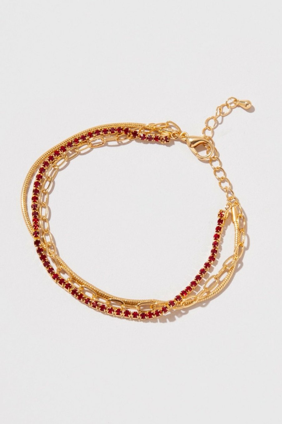 Francesca's Susanna Cupchain Snake Bracelet Red Bracelets