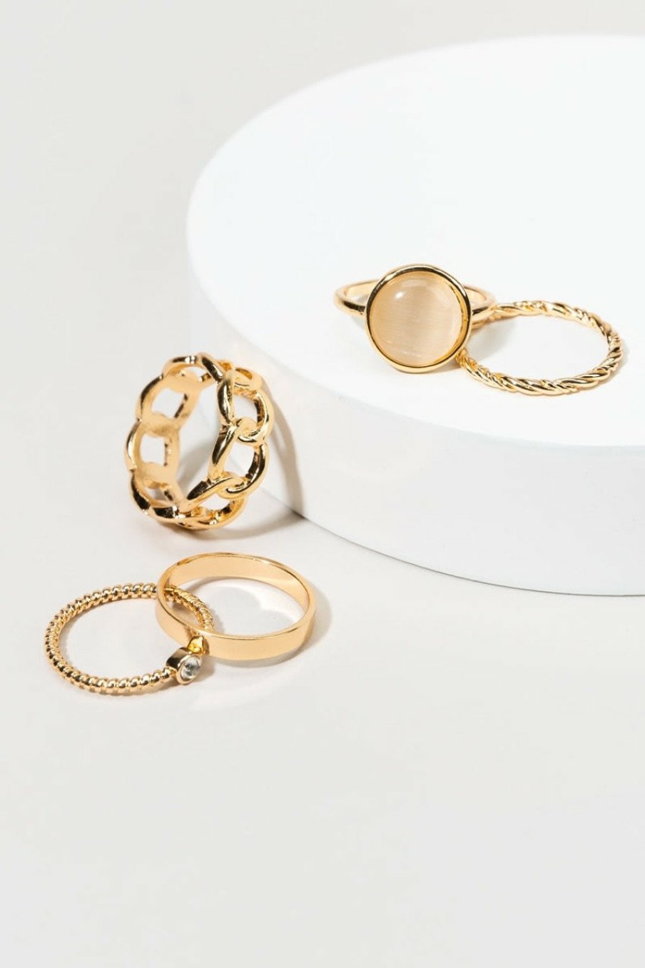 Francesca's Karol Ring Set Ivory Rings