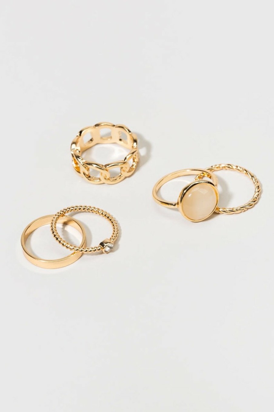 Francesca's Karol Ring Set Ivory Rings