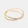 Francesca's Sonya Cz Cup Chain Cuff Gold Bracelets