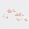 Francesca's Sophia Mixed Delicate Earring Set Pink Earrings