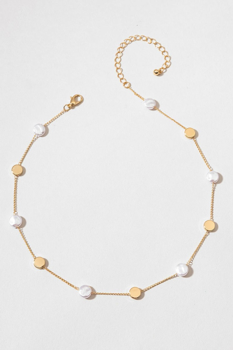 Francesca's Reese Freshwater Station Necklace Pearl Necklaces