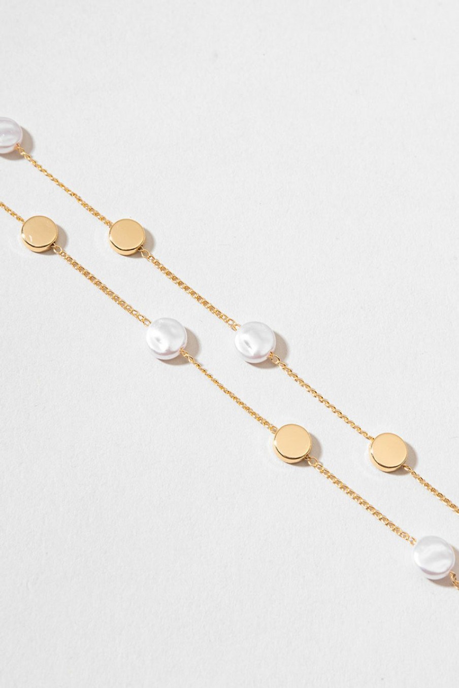 Francesca's Reese Freshwater Station Necklace Pearl Necklaces