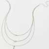 Francesca's Tonia Sparkle Bar Cluster Necklace Silver Necklaces