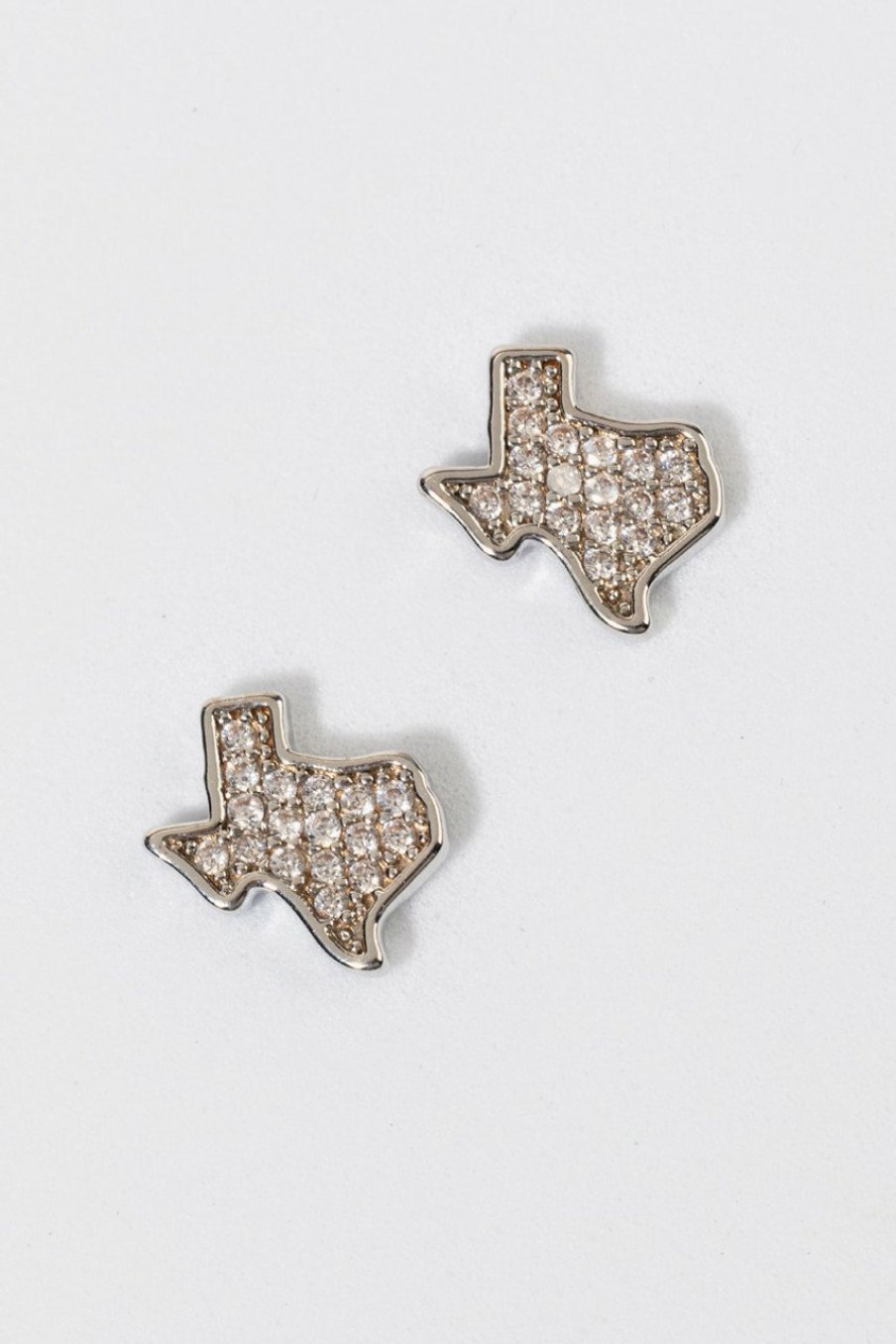 Francesca's Ann Cubic Zirconia Texas Stud Earrings Silver Earrings