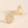 Francesca's Serena Cateye Starburst Studs Ivory Earrings