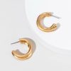 Francesca's Elliot Worn Twisted Hoop Earrings Gold Earrings