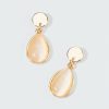 Francesca's Katie Metal Post Drop Earrings Ivory Earrings