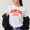 Francesca's Game Day Vibes Graphic Tee White Tops