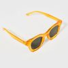 Francesca's Belinda Thick Frame Round Sunglasses Amber Sunglasses