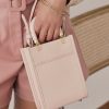 Francesca's Amara Micro Handle Stitch Tote Blush Bags & Wallets