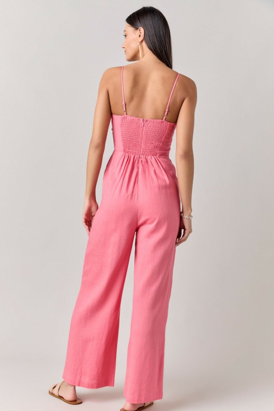 Francesca's Natalee Pleated Upper Jumpsuit Dresses