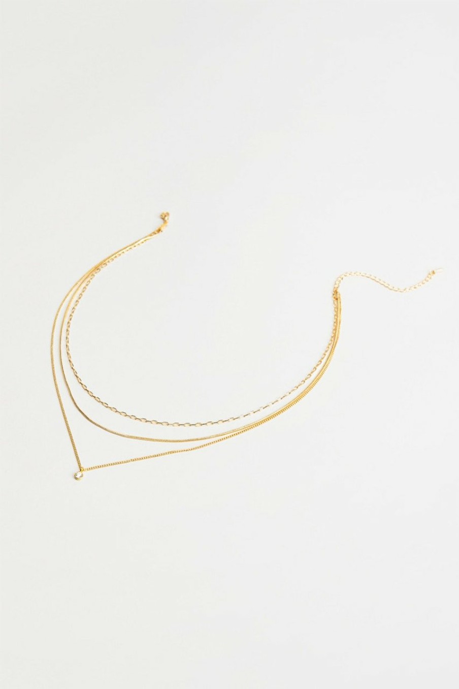 Francesca's Penelope Small Rock Necklace Gold Necklaces