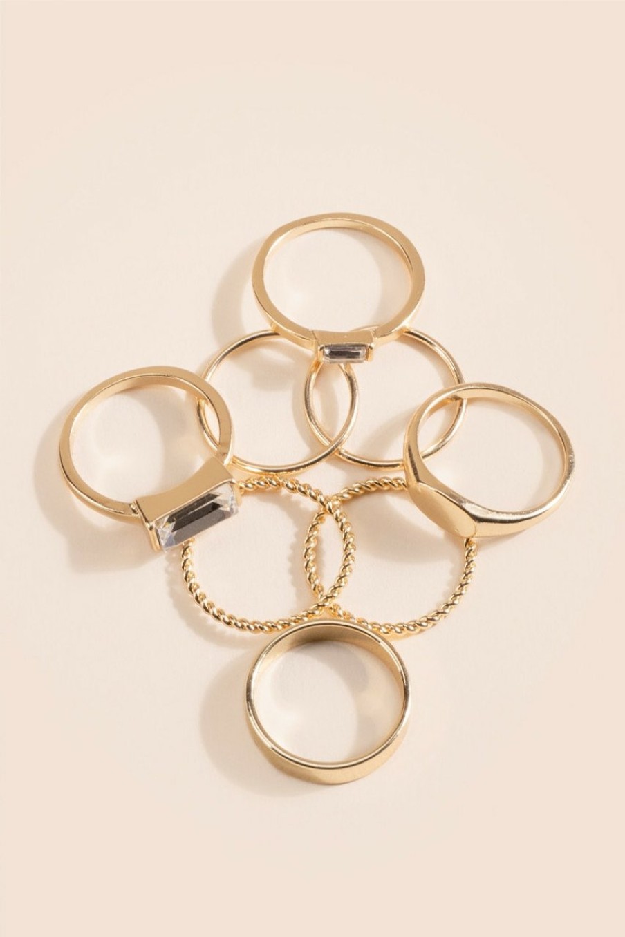 Francesca's Meg Signet Ring Set Crystal Rings