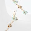 Francesca's Lynna Linear Flower Earrings Mint Earrings