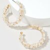 Francesca's Lara Beaded Hoops Iridescent Earrings